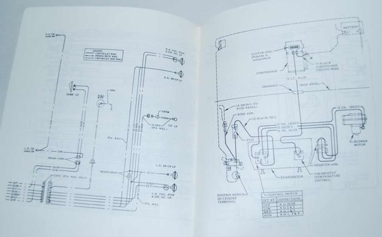 64 1964 Chevelle El Camino Electrical Wiring Diagram